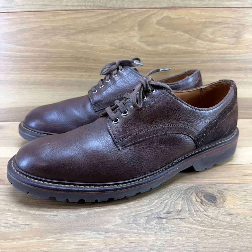 Allen Edmonds Discovery Derby 9.5 D‎ Brown Leather Extralight Soles Business